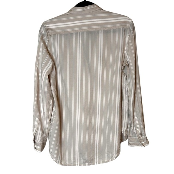 Aritzia Babaton Utility Shirt- Neutral Stripe Button Down Shirt- Small - Picture 8 of 14